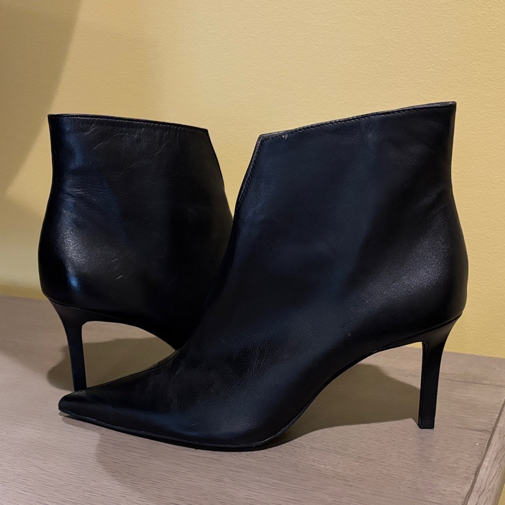 Zara Sleek Black Ankle Booties